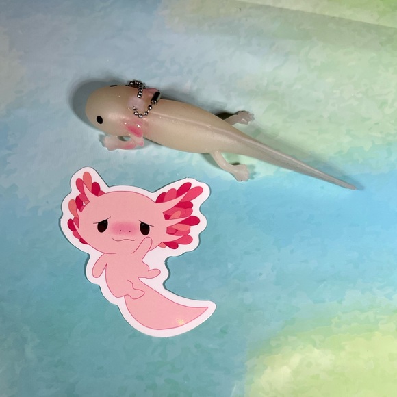 PigsAlotl Axolotl Crazy Trending WaterProof Single Decor Accent Sticker - Picture 2 of 3